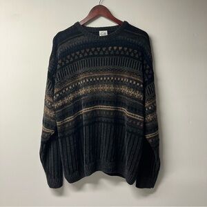 Vintage Geoffrey Beene Mens Sweater XXL 90s Pullover Grandpa Eclectic Grunge